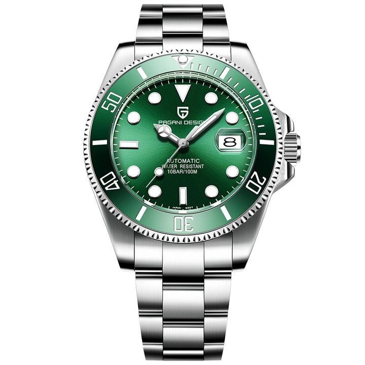 Pagani Design PD-1639 Automatisk Dykkerklokke Grønn