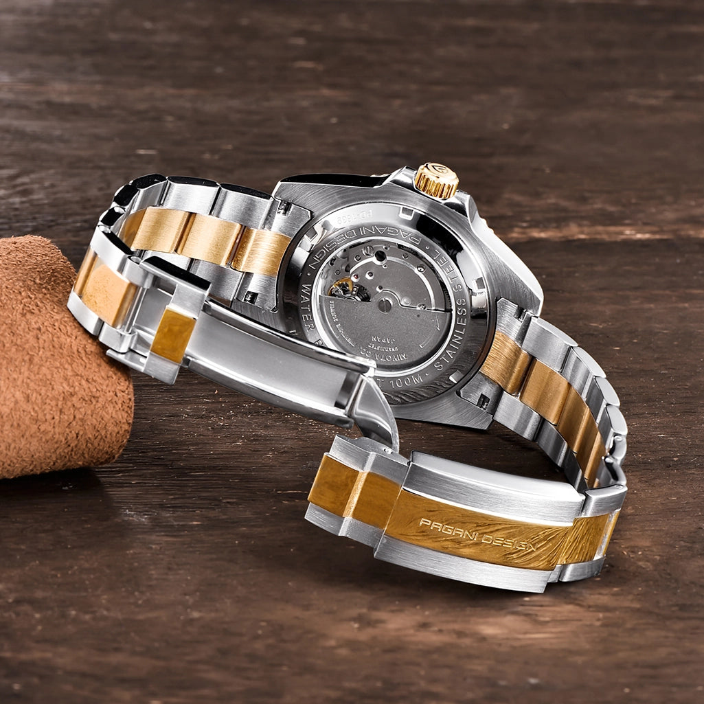 Pagani Design PD-1639 Automatisk Dykkerklokke Gull-Blå