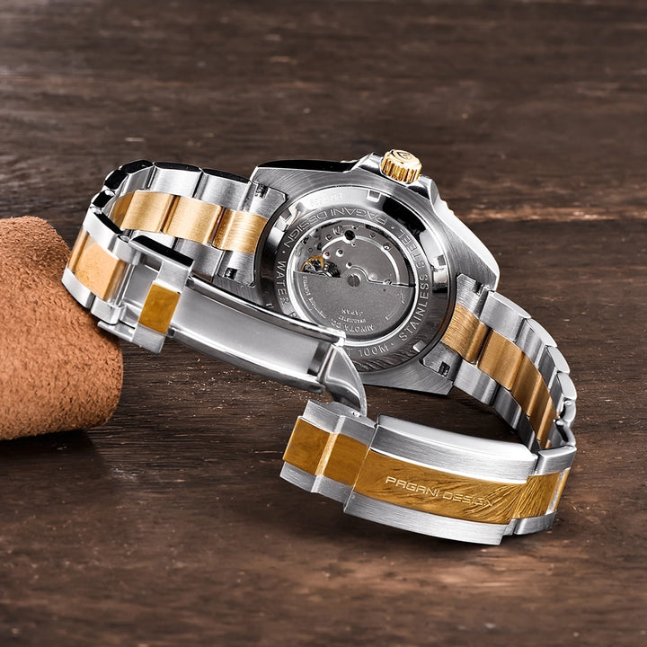 Pagani Design PD-1639 Automatisk Dykkerklokke Gull-Blå