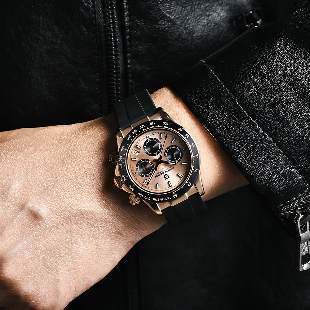 Pagani Design PD-1664 Meca-kvarts Sportsklokke Rosegull