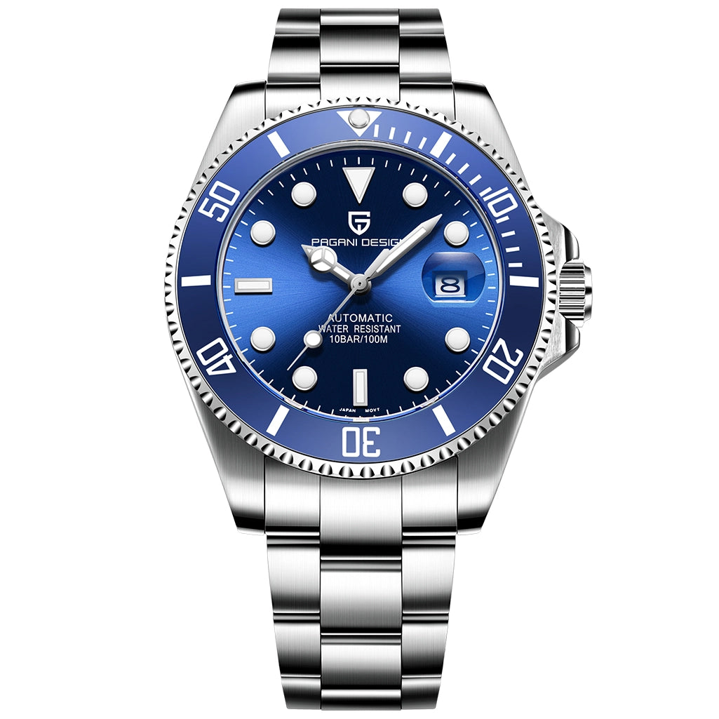 Pagani Design PD-1639 Automatisk Dykkerklokke Blå