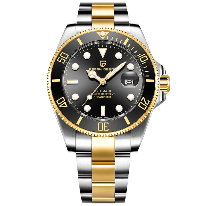 Pagani Design PD-1639 Automatisk Dykkerklokke Gull-Svart
