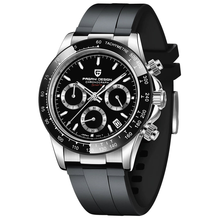 Pagani Design PD-1664 Meca-kvarts Sportsklokke Svart