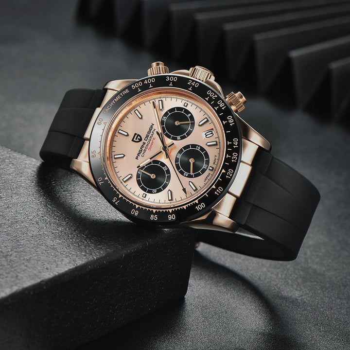 Pagani Design PD-1664 Meca-kvarts Sportsklokke Rosegull