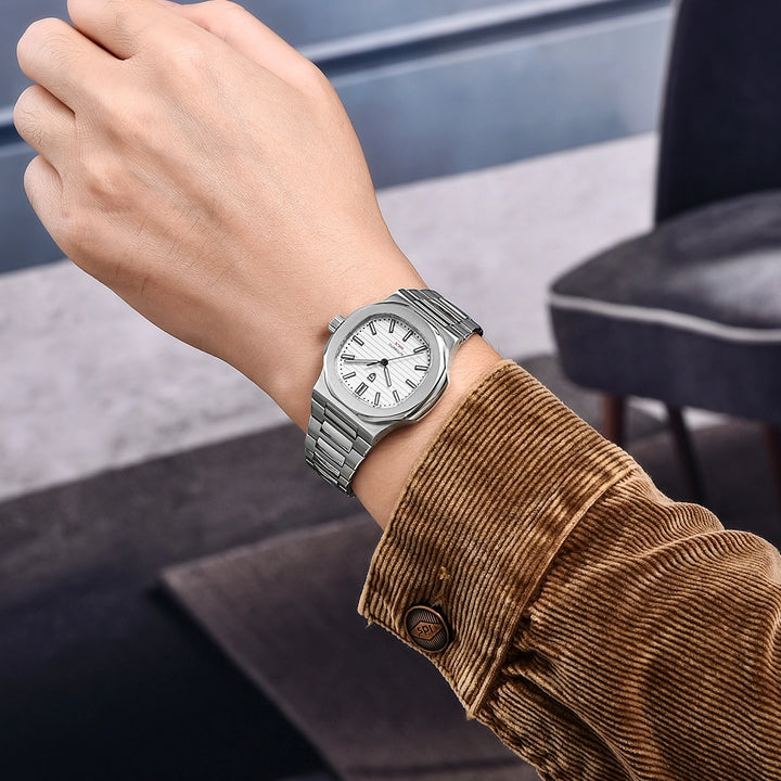 Pagani Design PD-1728 Automatisk Sportsklokke Herreur Hvit